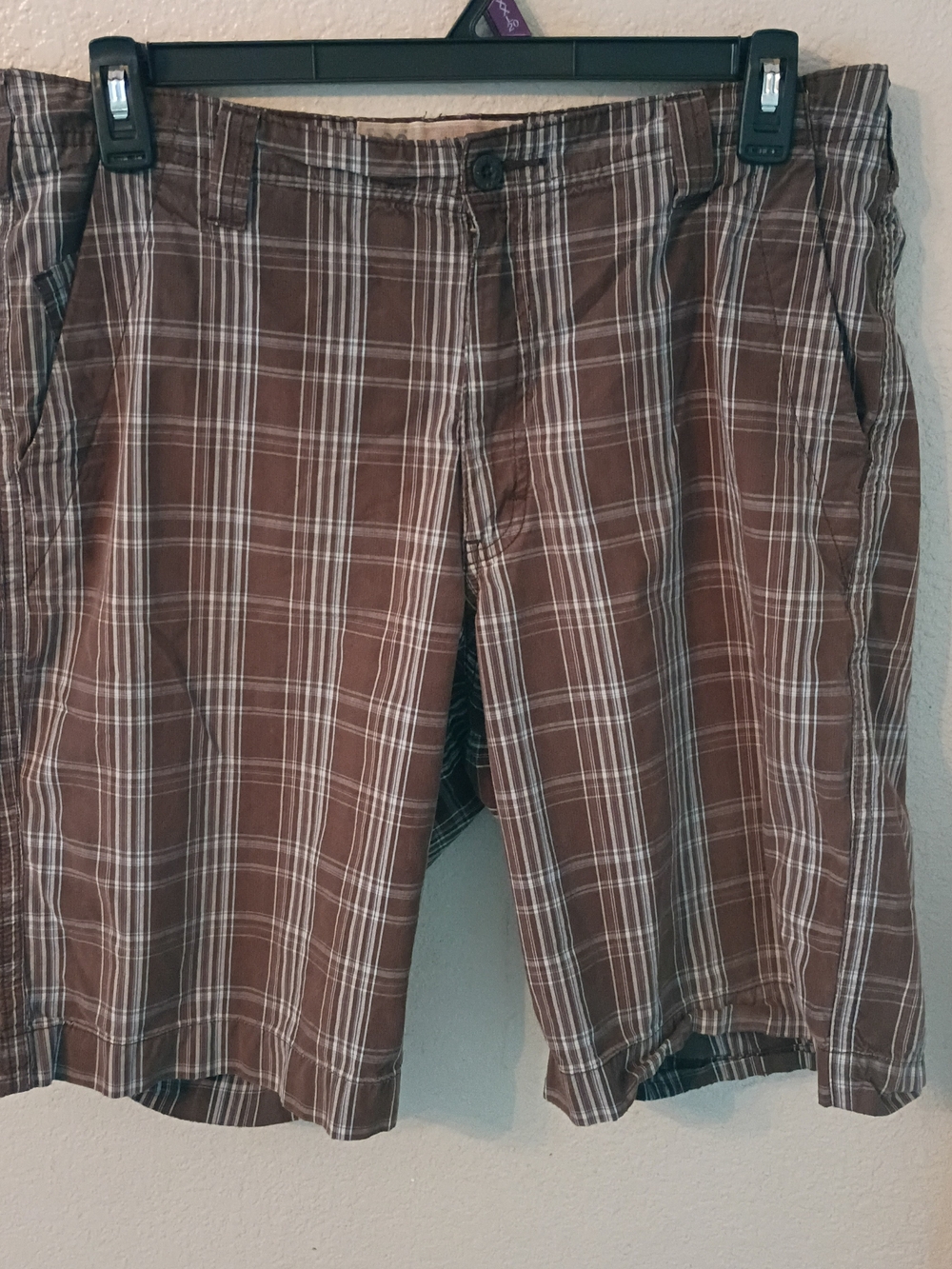 Lee Brown Plaid Shorts